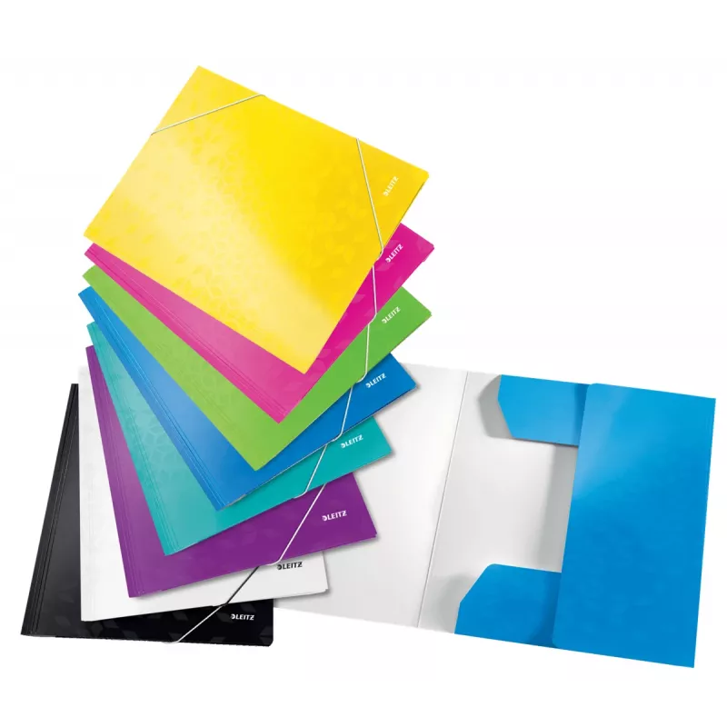 Leitz 3-klapiline mapp WOW Card/POB A4, esitlusmapp, A4, polüpropüleen (PP), kollane, 250 lehte, 80 g/m²