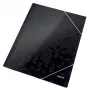 Leitz 3-klapiline kaust WOW Card/POB A4, klappkaust, A4, polüpropüleen (PP), must, 150 lehte, kummipael