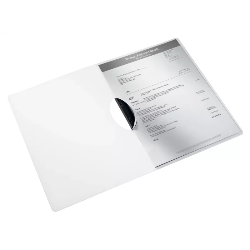 Leitz kiirköitja ColorClip WOW A4 PP, esitluskaust, A4, polüpropüleen (PP), valge, 30 lehte, 80 g/m²