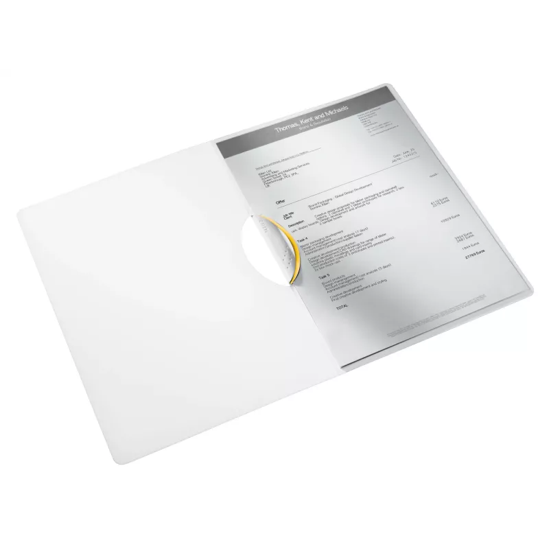 Leitz kiirköitja ColorClip WOW A4 PP, Esitluskaust, A4, Polüpropüleen (PP), Kollane, 30 lehte, 80 g/m²