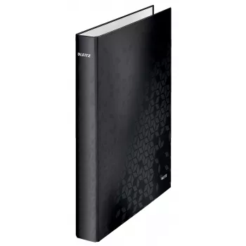 Leitz Ringbinder WOW lamineeritud, A4+, D-rõngas, kartong, must, 250 lehte, 80 g/m²