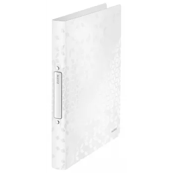 Leitz Ringbinder WOW PP A4 2RR/25mm, A4, ümmargune rõngas, polüpropüleen (PP), valge, 190 lehte, 80 g/m²
