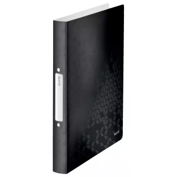 Leitz Ringbinder WOW PP A4 2RR/25mm, A4, ümar rõngas, polüpropüleen (PP), must, 190 lehte, 80 g/m²