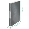 Leitz Ringbinder WOW PP A4 2RR/25mm, A4, ümar rõngas, polüpropüleen (PP), must, 190 lehte, 80 g/m²
