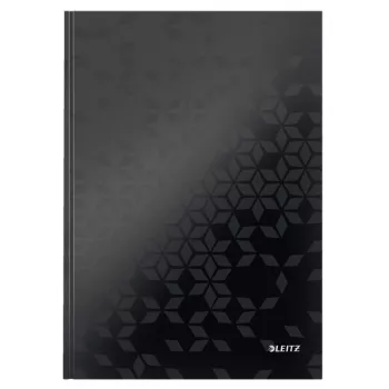 Leitz Notebook WOW A4 ruuduline kõva kaanega 90g/80 lehte, mustriline, Must, A4, 80 lehte, 80 g/m², ruuduline paber