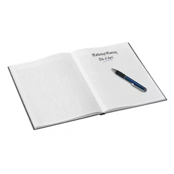 Leitz Notebook WOW A4 ruuduline kõva kaanega 90g/80 lehte, mustriline, Must, A4, 80 lehte, 80 g/m², ruuduline paber
