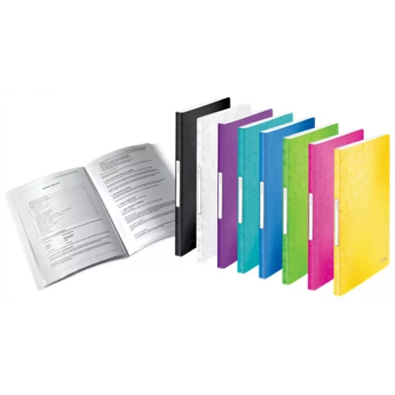 Leitz esitlusmapp WOW PP 40 taskuga, must, polüpropüleen (PP), 40 taskuga, A4, 231 mm, 16 mm