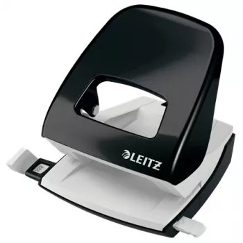 Leitz auguraud WOW 5008 Metal 2-auguline / 30 lehte, 30 lehte, must, valge, metall, 8 cm, 5,5 mm, A4, A5, A6, foolio, US-Quart, 8 x 8 x 8 cm