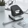 Leitz auguraud WOW 5008 Metal 2-auguline / 30 lehte, 30 lehte, must, valge, metall, 8 cm, 5,5 mm, A4, A5, A6, foolio, US-Quart, 8 x 8 x 8 cm