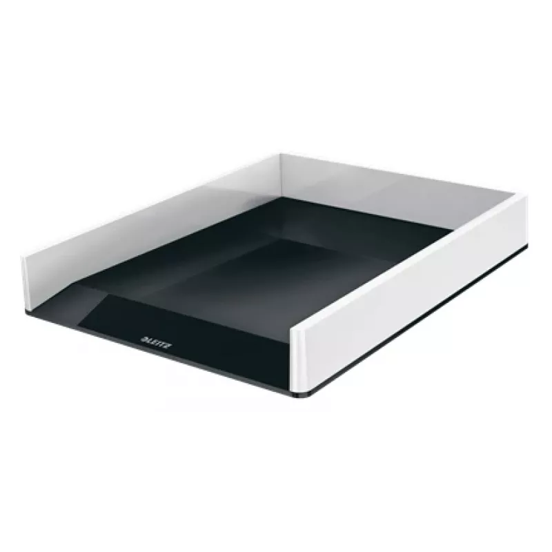 Leitz Letter Tray WOW Dual Colour, plastik, Must, valge, A4, A4, 267 mm, 336 mm