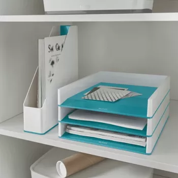 Leitz ajakirjahoidik WOW kahevärviline, lilla, valge, plastik, A4, 73 mm, 272 mm, 318 mm