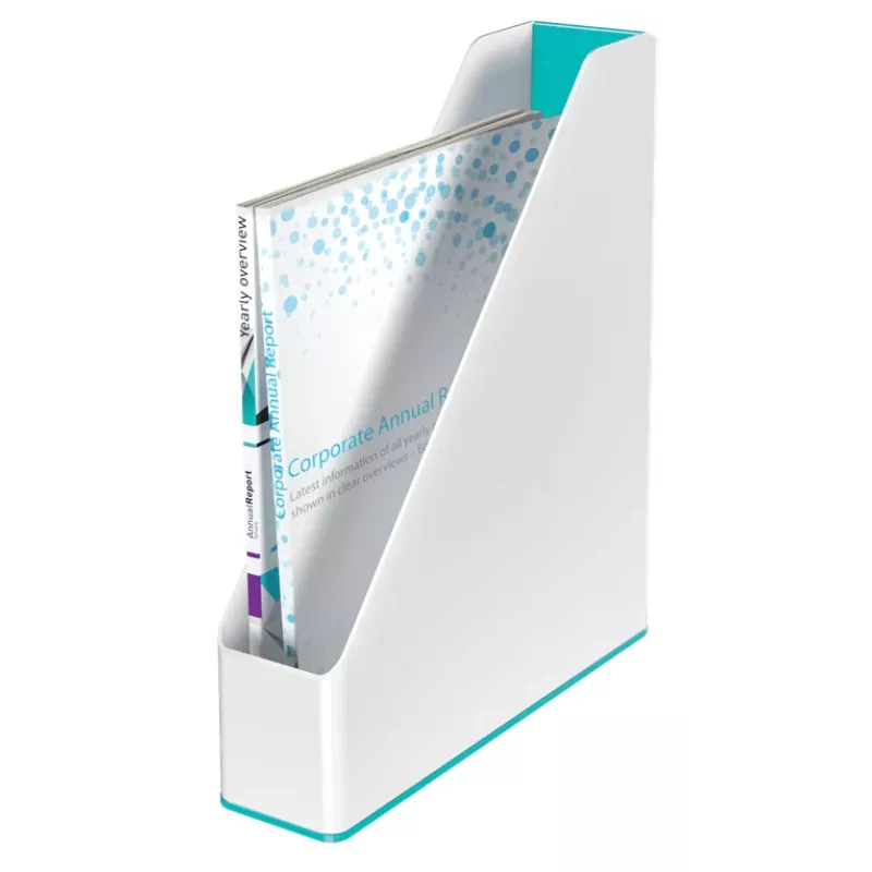 Leitz ajakirjahoidik WOW kahevärviline, lilla, valge, plastik, A4, 73 mm, 272 mm, 318 mm