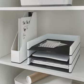 Leitz ajakirjahoidja WOW Dual Colour, valge, plastik, A4, 73 mm, 318 mm, 272 mm