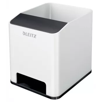 Leitz Sound Pen Holder WOW, must, valge, polüstüreen, 90 mm, 101 mm, 100 mm, 140 g