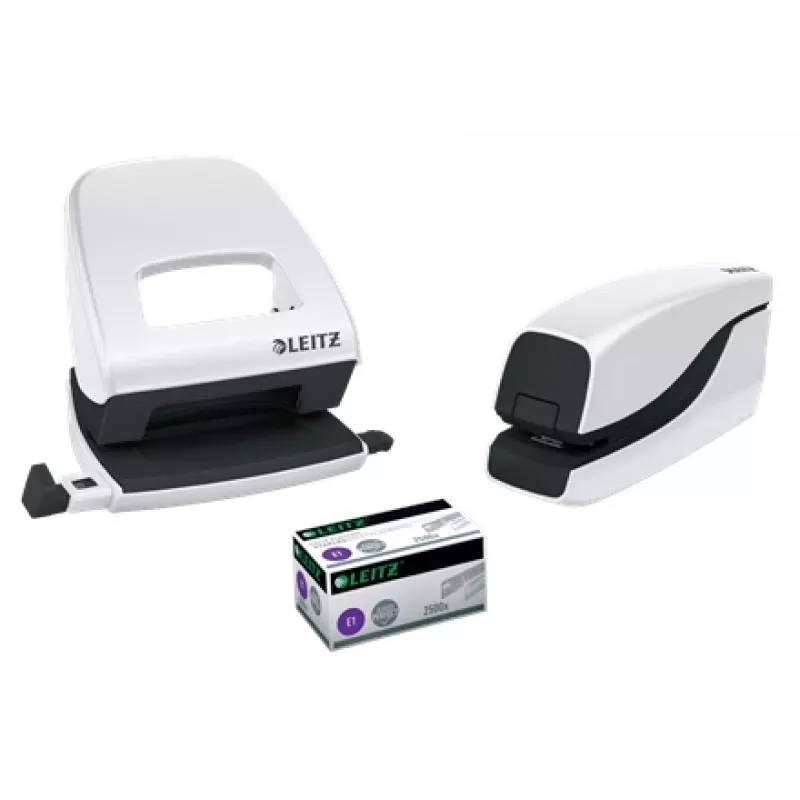 Leitz NeXXt klammerdaja akutoitega WOW 5566, 10 lehte, eestlaadimine, 1 cm, plast, valge, aku