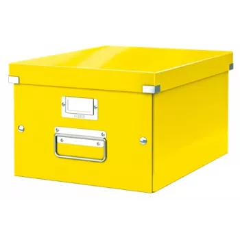 Leitz Click & Store WOW keskmise suurusega hoiukarp, kollane, papp, 281 mm, 370 mm, 200 mm, 900 g