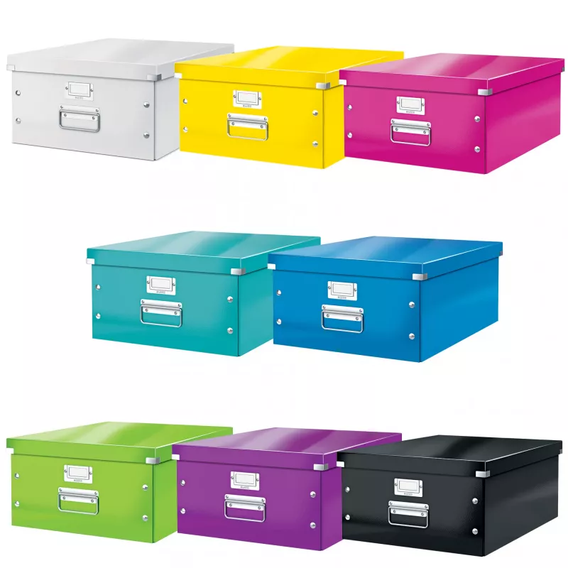 Leitz Click & Store WOW suur hoiukarp, kollane, papp, 369 mm, 482 mm, 200 mm