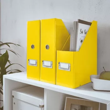 Leitz Click & Store WOW ajakirjahoidik, kollane, kartong, 103 mm, 253 mm, 330 mm, 95 x 245 x 310 mm