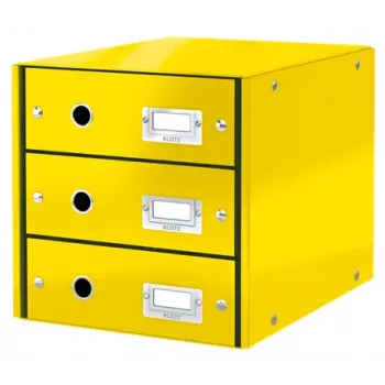 Leitz Click & Store WOW sahtlikapp (3 sahtlit), Kollane, Kartong, 2,21 kg, 1 tk
