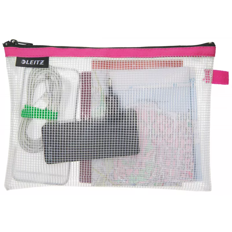 Leitz Travel Pouch veekindel WOW Medium, Unisex, Aksessuaarikott, Medium, Tõmblukk, Veekindel, Roosa