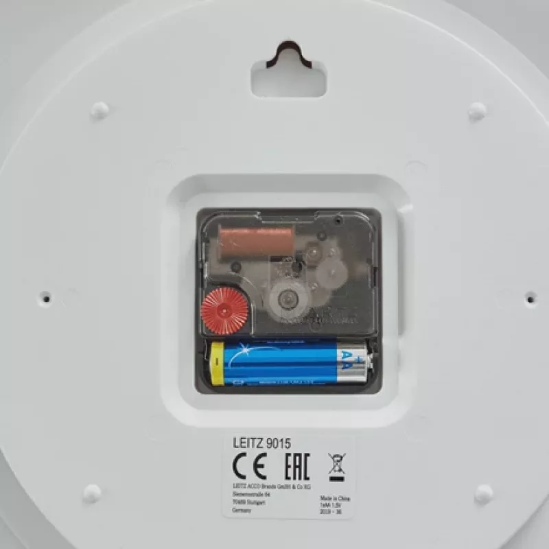 Leitz seinakell (vaikne) WOW, ümmargune, valge, 290 mm, 43 mm, 290 mm, 550 g