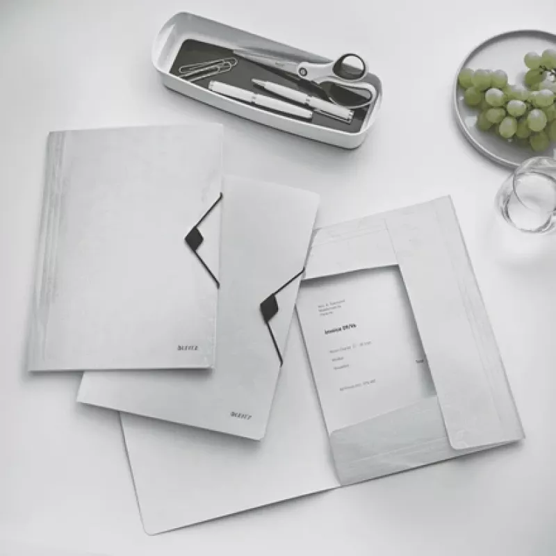 Leitz 3-Flap Folder WOW PP A4, esitluskaust, A4, polüpropüleen (PP), valge, portree, 150 lehte
