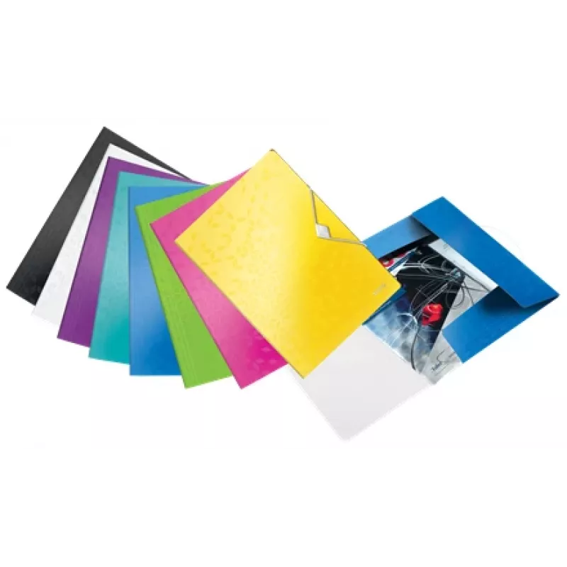 Leitz 3-Flap Folder WOW PP A4, esitluskaust, A4, polüpropüleen (PP), valge, portree, 150 lehte