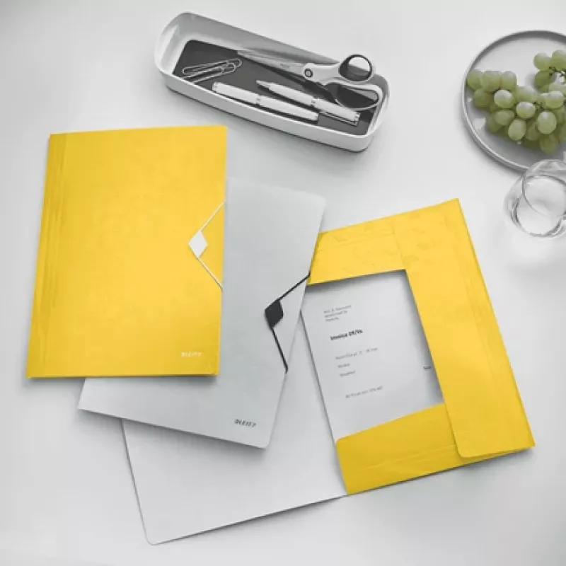 Leitz 3-Flap Folder WOW PP A4, Presentatsioonikaust, A4, Polüpropüleen (PP), Kollane, Portree, 150 lehte