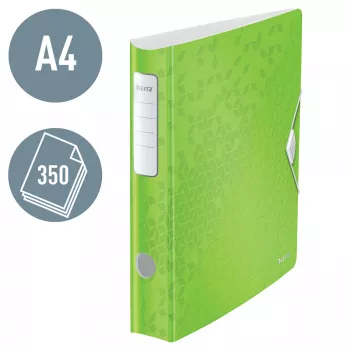 Leitz kangisidekaust Active PP WOW A4/65mm, A4, D-rõngas, hoiustamine, polüvaht, roheline, 350 lehte