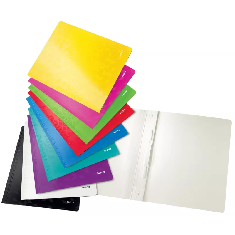 Leitz lamekaust WOW A4, tavaline kaust, A4, kartong, roheline, portree, 250 lehte