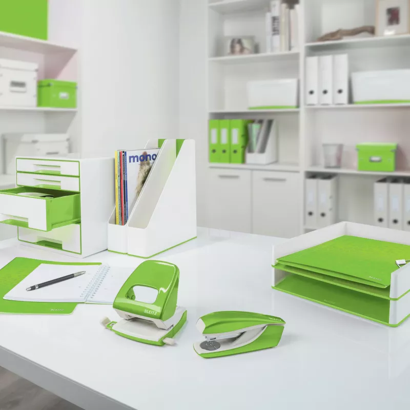 Leitz lamekaust WOW A4, tavaline kaust, A4, kartong, roheline, portree, 250 lehte