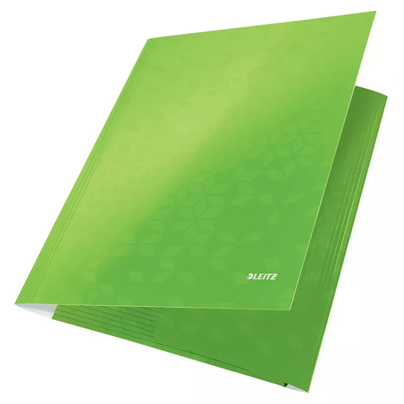Leitz 3 klapiga kaust WOW Card/POB A4, seinakaust, A4, Polüpropüleen (PP), Roheline, 250 lehte, 80 g/m²