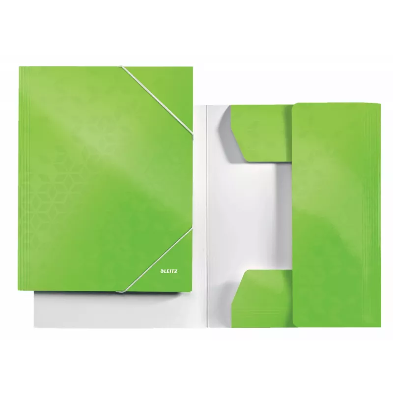 Leitz 3 klapiga kaust WOW Card/POB A4, seinakaust, A4, Polüpropüleen (PP), Roheline, 250 lehte, 80 g/m²