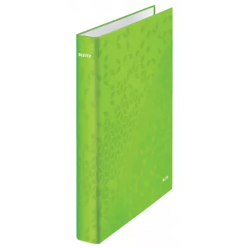 Leitz Ringbinder WOW Lamineeritud A4+ 2DR/25mm, A4+, D-rõngas, Kartong, Roheline, 250 lehte, 80 g/m²