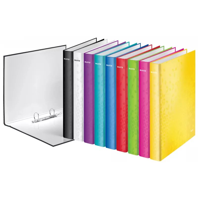 Leitz Ringbinder WOW Lamineeritud A4+ 2DR/25mm, A4+, D-rõngas, Kartong, Roheline, 250 lehte, 80 g/m²