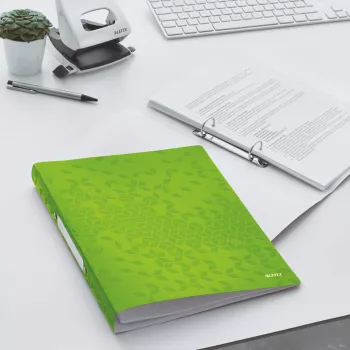 Leitz Ringbinder WOW PP A4 2RR/25mm, A4, ümmargune rõngas, polüpropüleen (PP), roheline, 190 lehte, 80 g/m²