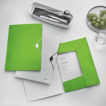 Leitz 3-klapiga kaust WOW PP A4, A4, polüpropüleen (PP), roheline, portree, 150 lehte, 80 g/m²