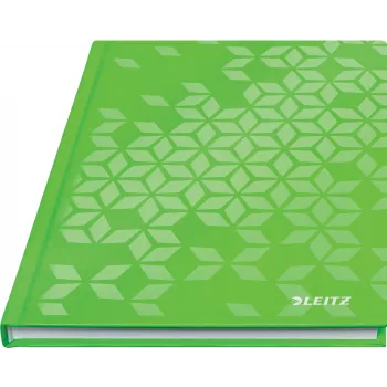Leitz WOW märkmik A5 ruuduline kõva kaanega, muster, roheline, A5, 80 lehte, 80 g/m², ruuduline paber