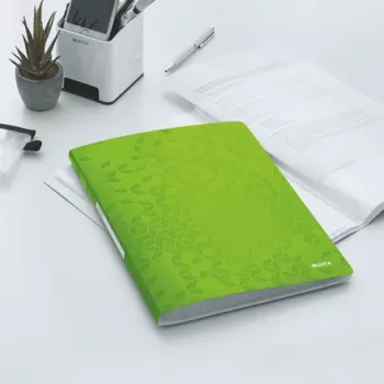 Leitz esitlusmapp WOW PP 40 taskuga, roheline, polüpropüleen (PP), 40 taskut, 40 lehte, portree, A4