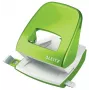 Leitz auguraud WOW 5008 metallist 2 auguga / 30 lehte, 30 lehte, roheline, metall, plastik, 8 cm, 5,5 mm, A4, A5, A6, Foolio, US-Quart, 8 x 8 x 8 cm