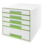 Leitz sahtlikapp WOW Cube 5 sahtliga, 5 sahtlit, Plastik, 270 mm, 287 mm, 363 mm, 3.59 kg