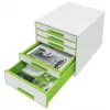 Leitz sahtlikapp WOW Cube 5 sahtliga, 5 sahtlit, Plastik, 270 mm, 287 mm, 363 mm, 3.59 kg