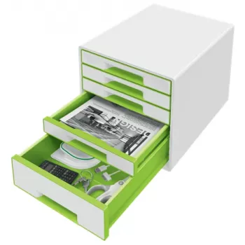 Leitz sahtlikapp WOW Cube 5 sahtliga, 5 sahtlit, Plastik, 270 mm, 287 mm, 363 mm, 3.59 kg
