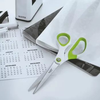 Leitz WOW Titanium kontorikäärid 205 mm, täiskasvanutele, sirge lõige, üksik, roheline, valge, roostevaba teras, kontorikäärid