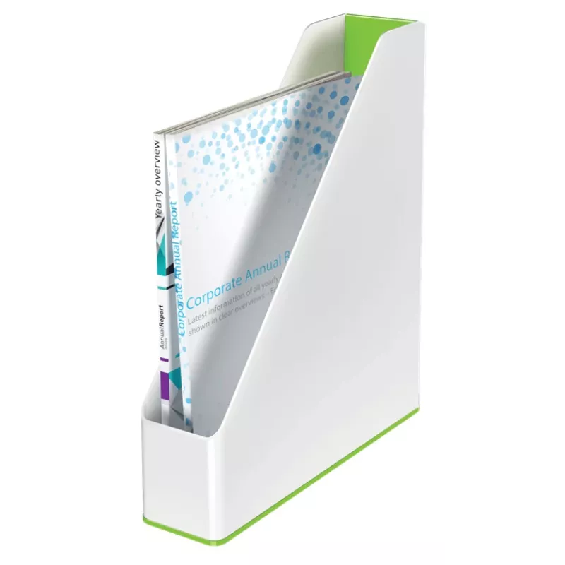 Leitz ajakirjasahtel WOW Dual Colour, roheline, valge, plastist, A4, 73 mm, 318 mm, 272 mm