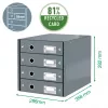 Leitz Click & Store WOW sahtlikapp (4 sahtlit), roheline, kartong, 286 mm, 356 mm, 282 mm