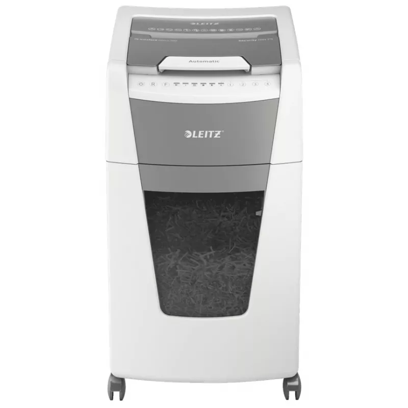 Leitz IQ Autofeed Office 300 automaatne paberipurustaja P5, mikro-purustus, 22 cm, 2 x 15 mm, 60 L, 700 lehte, 55 dB