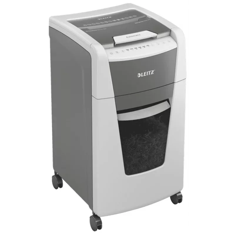 Leitz IQ Autofeed Office 300 automaatne paberipurustaja P5, mikro-purustus, 22 cm, 2 x 15 mm, 60 L, 700 lehte, 55 dB