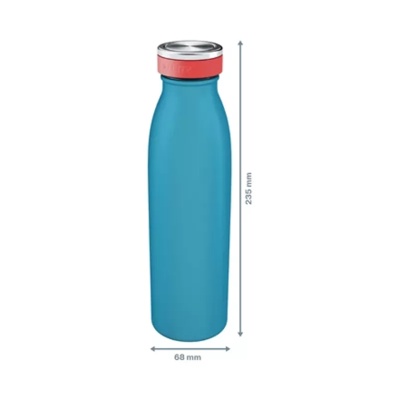 Leitz Cosy isoleeritud veepudel 500 ml, sinine, roostevaba teras, 68 mm, 68 mm, 235 mm, 280 g