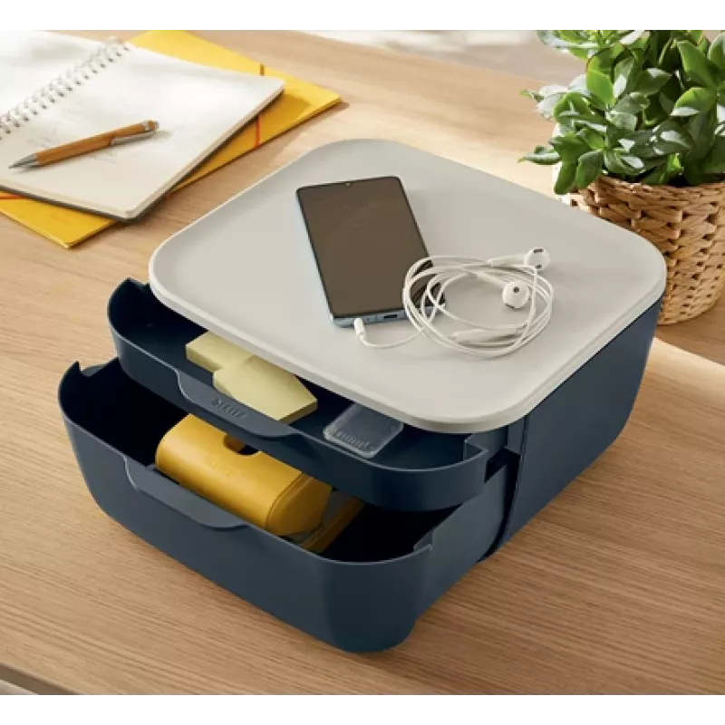 Leitz Cosy sahtlikapp, 2 sahtlit, polüstüreen (PS), must, valge, 1 tk, 251 mm, 143 mm